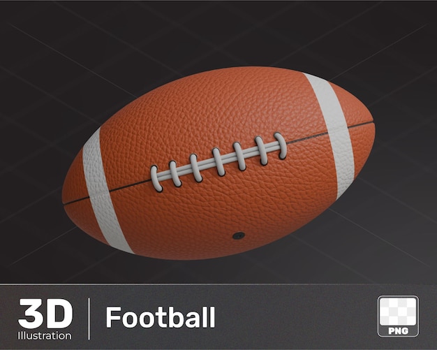 Renderizado en 3D de la pelota de fútbol americano