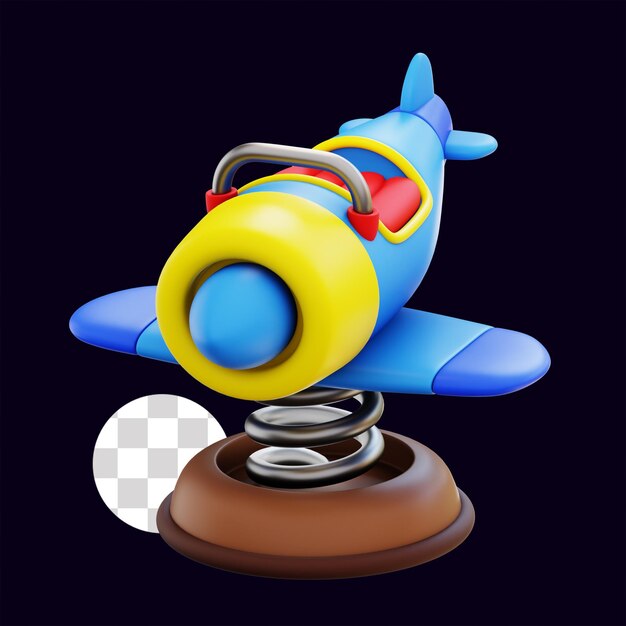 Renderizado en 3D de un piloto de resorte de avión de Childs