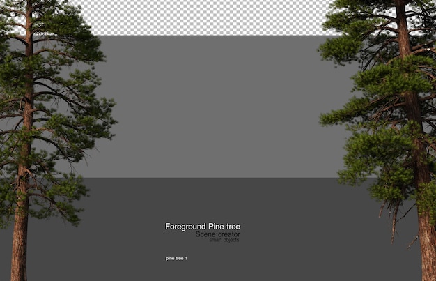 Renderizado en 3D de pino de primer plano