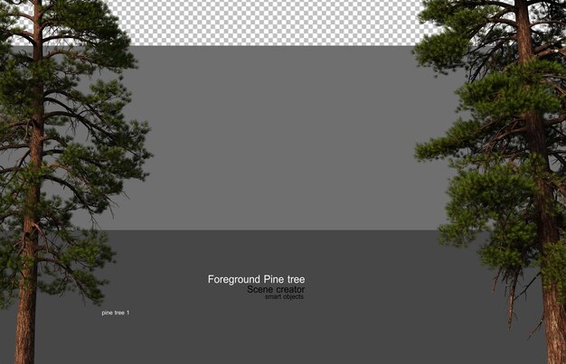 Renderizado en 3D de pino de primer plano