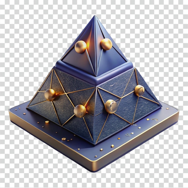 Renderizado en 3D de la pirámide geométrica