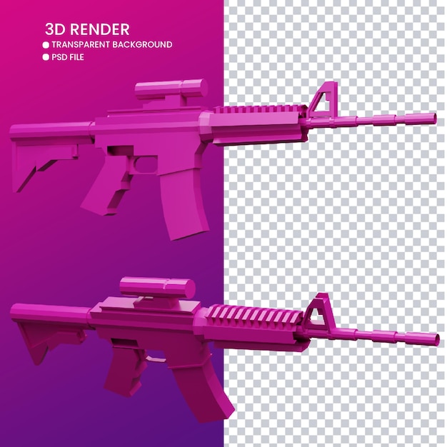 renderizado 3d de pistola