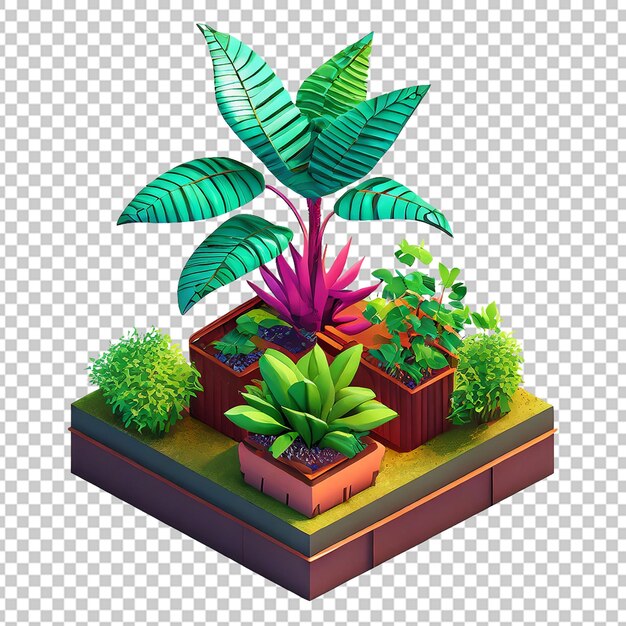 PSD renderizado 3d de la planta isométrica