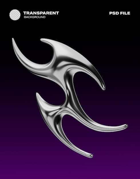 Renderizado en 3D de plata abstracto