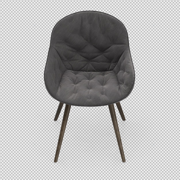 Renderizado en 3D de un sillón isométrico