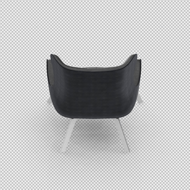 Renderizado en 3D de un sillón isométrico