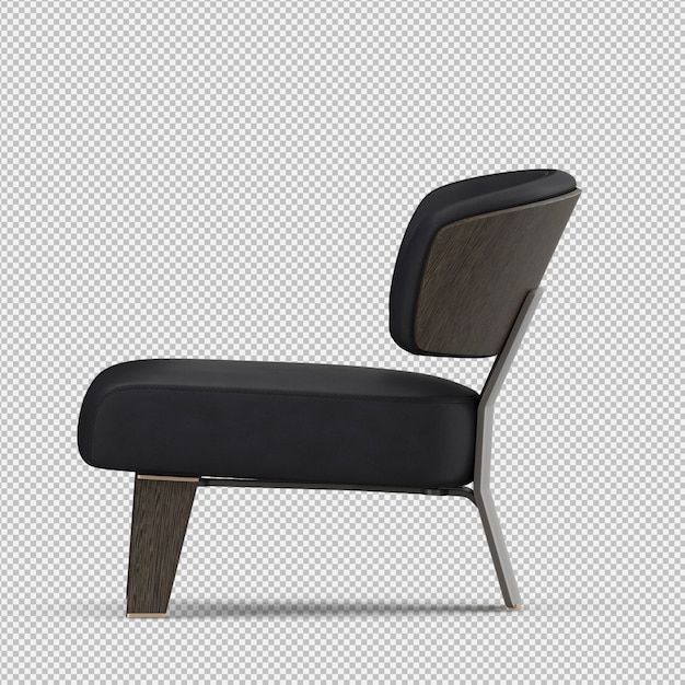 Renderizado en 3D de un sillón isométrico