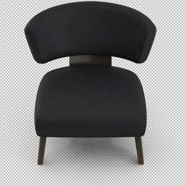 Renderizado en 3D de un sillón isométrico