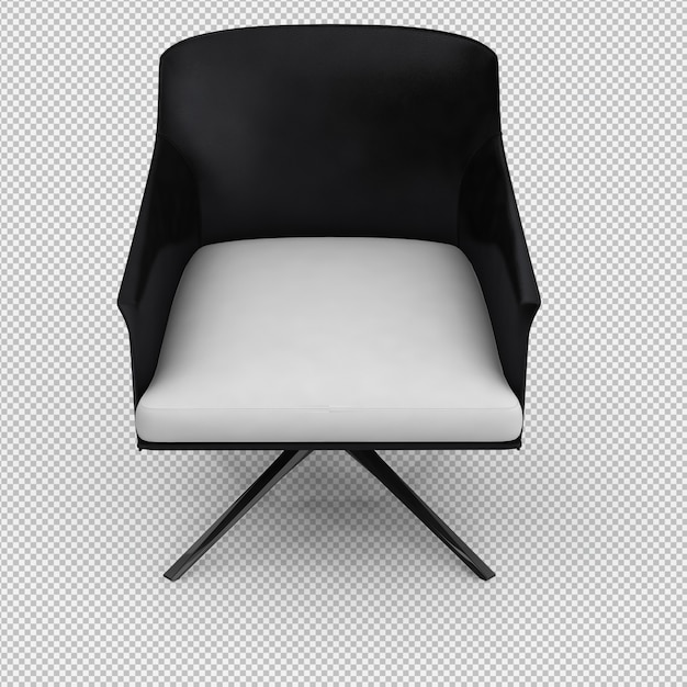 Renderizado en 3D de un sillón isométrico