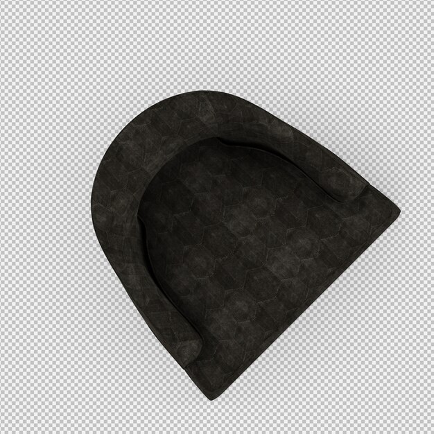 Renderizado en 3D de un sillón isométrico