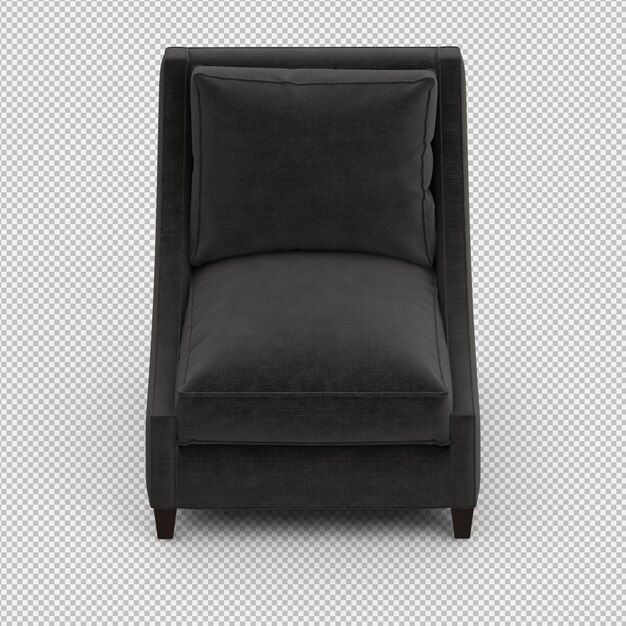 Renderizado en 3D de un sillón isométrico