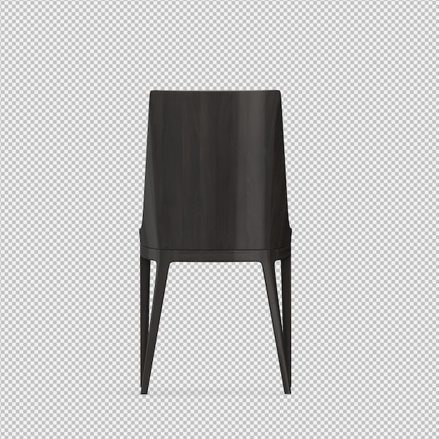 Renderizado en 3D de un sillón isométrico