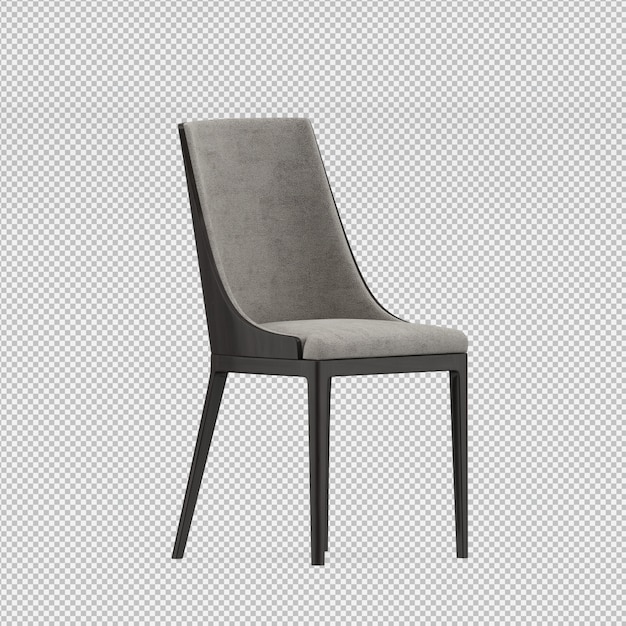Renderizado en 3D de un sillón isométrico