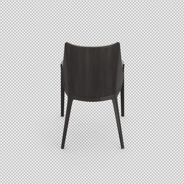 Renderizado en 3D de un sillón isométrico