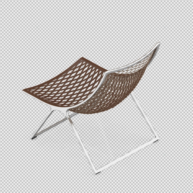 Renderizado en 3D de un sillón isométrico