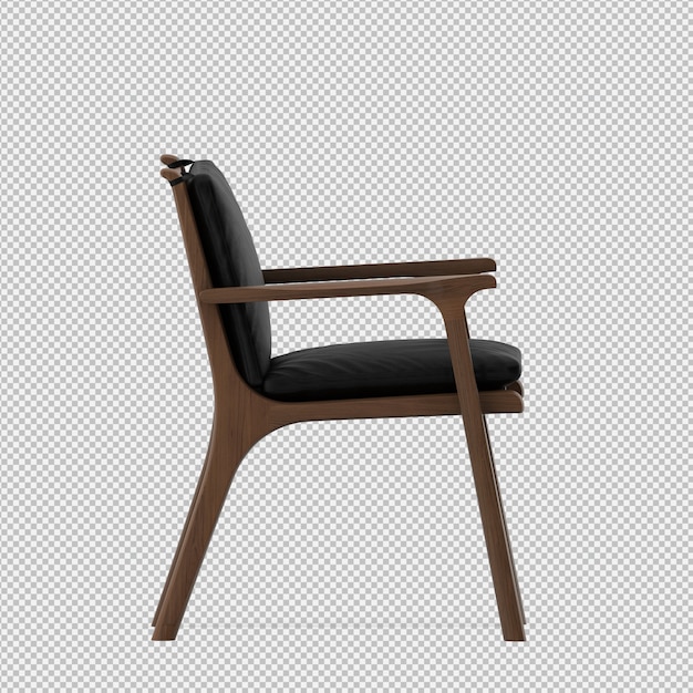 Renderizado en 3D de un sillón isométrico
