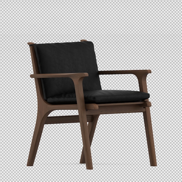 Renderizado en 3D de un sillón isométrico