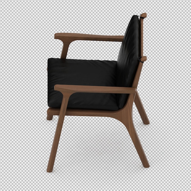 Renderizado en 3D de un sillón isométrico