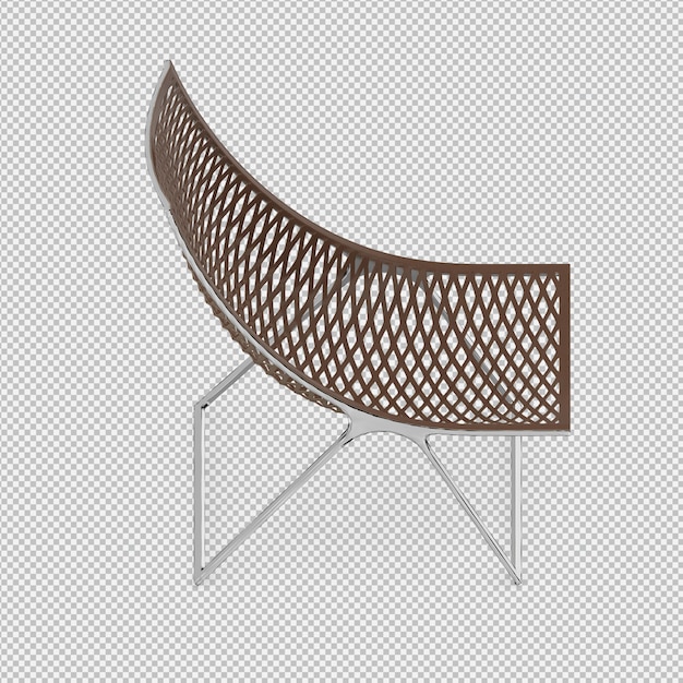 Renderizado en 3D de un sillón isométrico