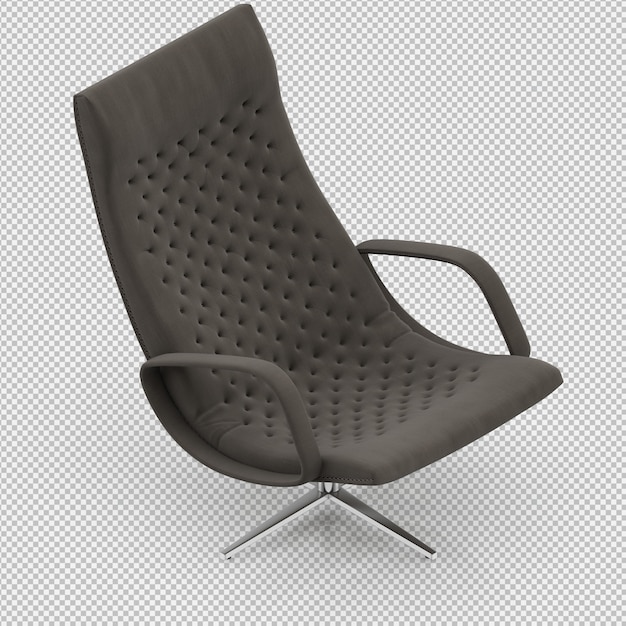 Renderizado en 3D de un sillón isométrico