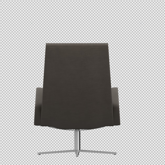 Renderizado en 3D de un sillón isométrico