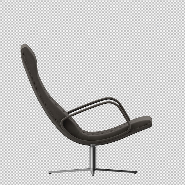 Renderizado en 3D de un sillón isométrico