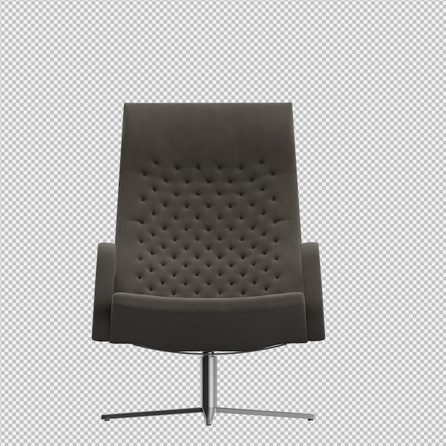 Renderizado en 3D de un sillón isométrico
