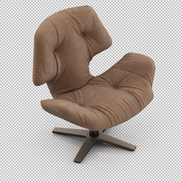 Renderizado en 3D de un sillón isométrico