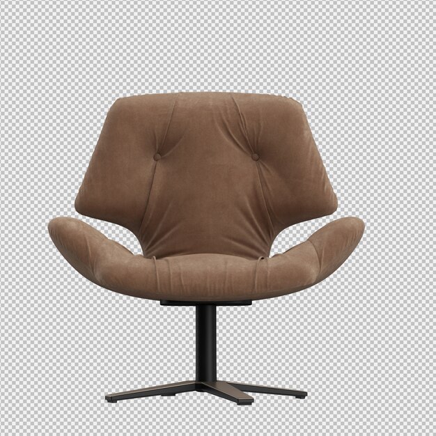 Renderizado en 3D de un sillón isométrico