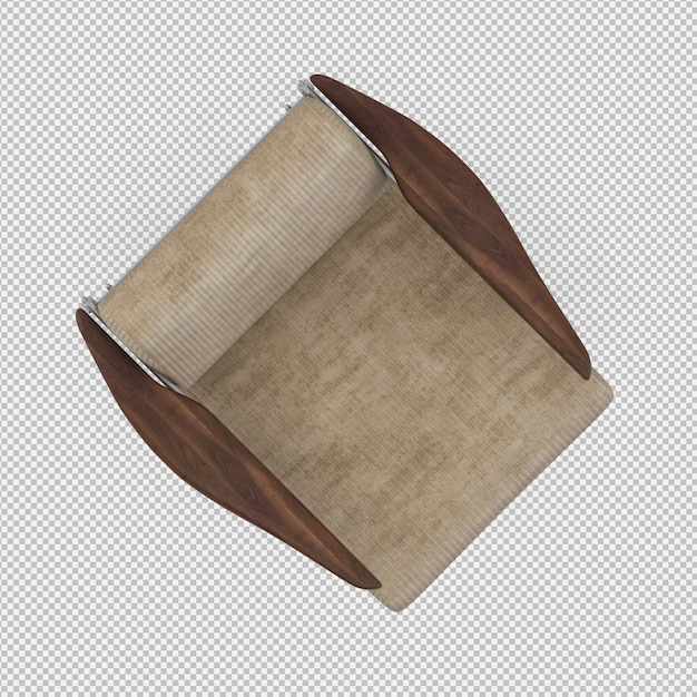 Renderizado en 3D de un sillón isométrico