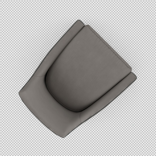 Renderizado en 3D de un sillón isométrico