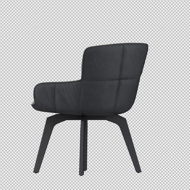 Renderizado en 3D de un sillón isométrico