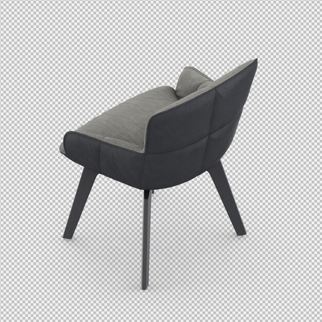 Renderizado en 3D de un sillón isométrico