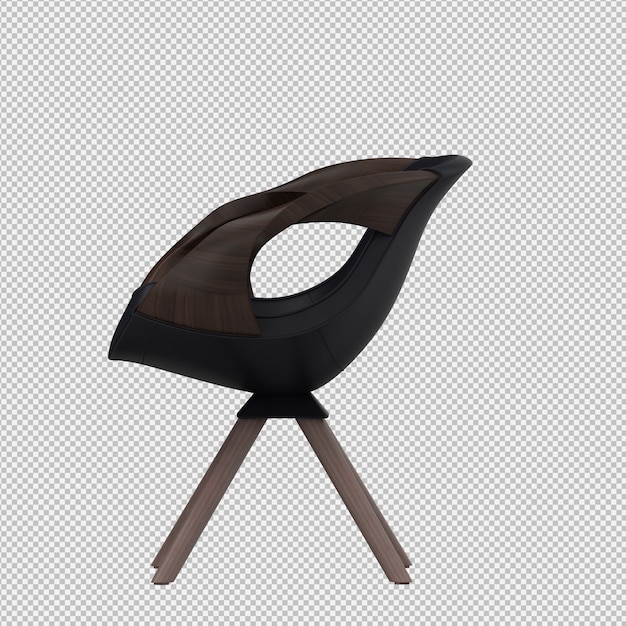 Renderizado en 3D de un sillón isométrico