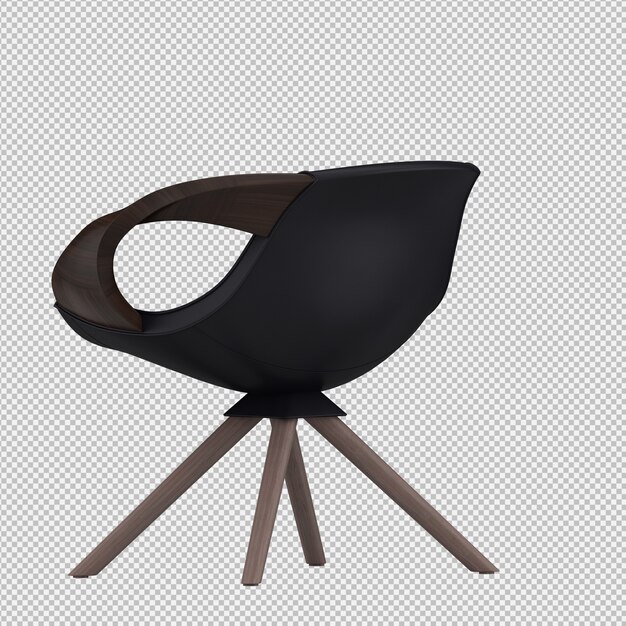 Renderizado en 3D de un sillón isométrico