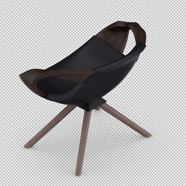 Renderizado en 3D de un sillón isométrico