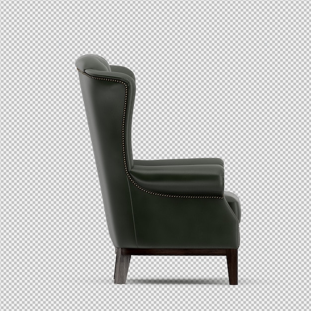 Renderizado en 3D de un sillón isométrico