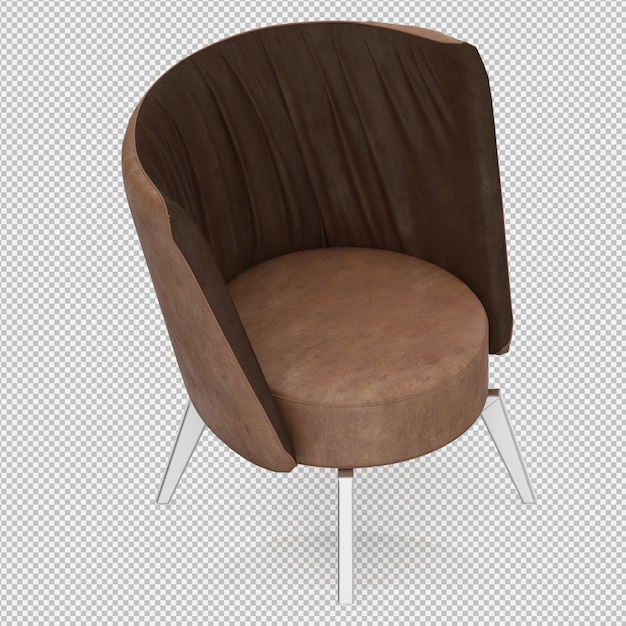 Renderizado en 3D de un sillón isométrico