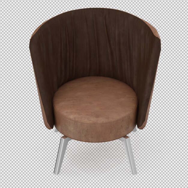 Renderizado en 3D de un sillón isométrico