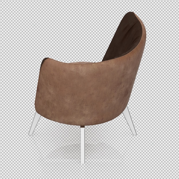 Renderizado en 3D de un sillón isométrico