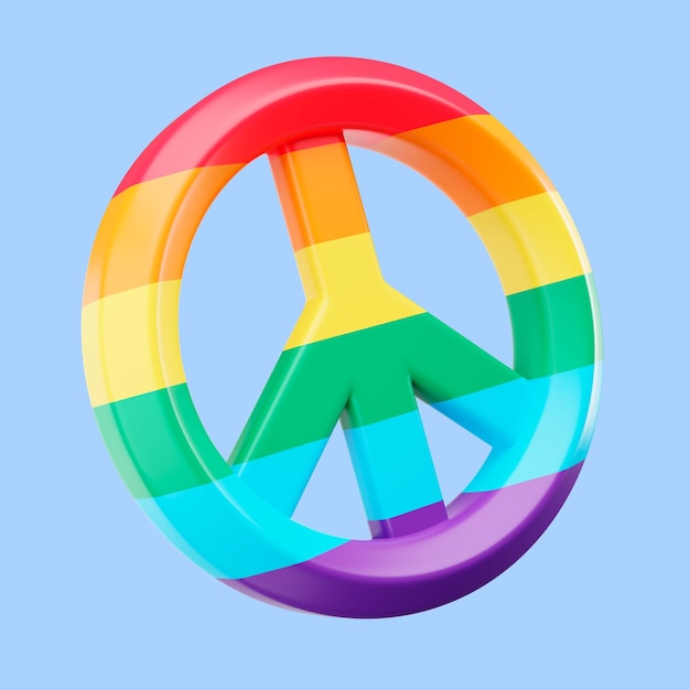 Renderizado en 3D del símbolo del orgullo