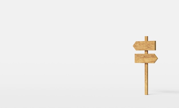 Renderizado en 3D de un simulacro de una señal de tráfico de madera