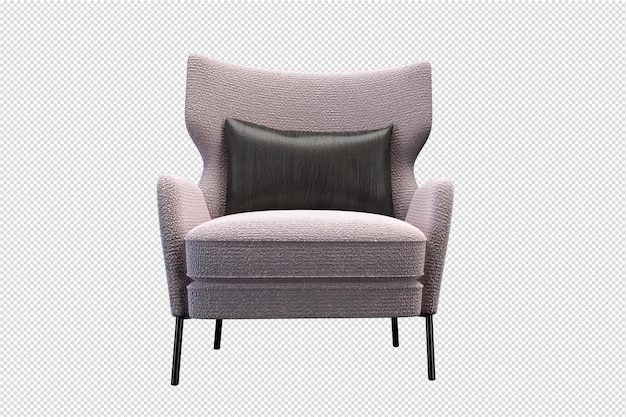 Renderizado en 3D del sofá isométrico