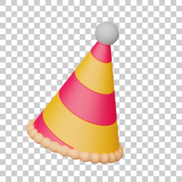 Renderizado en 3D del sombrero de la fiesta