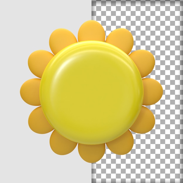 renderizado 3d Sunshine icono de verano 3d