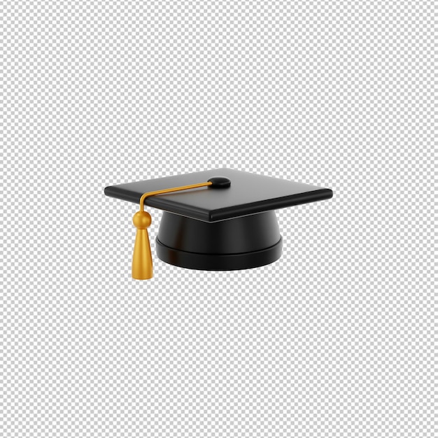 Renderizado en 3D de una tapa de graduación