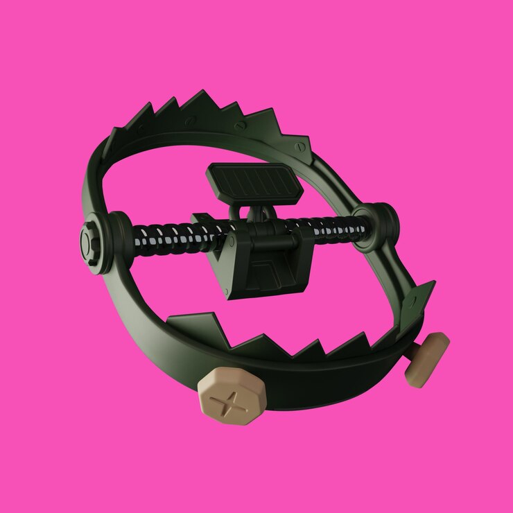 PSD renderizado en 3d trampa de sujeción de objetos de forma.