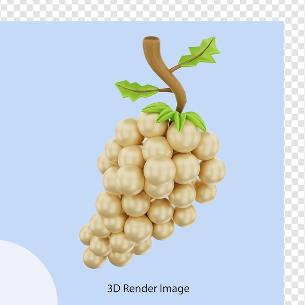 PSD renderizado 3d de uvas