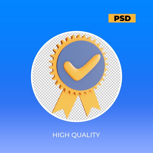 PSD renderizado 3d verificado