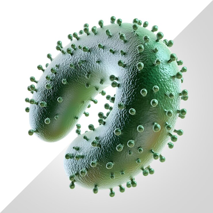 PSD renderizado en 3d de un virus verde